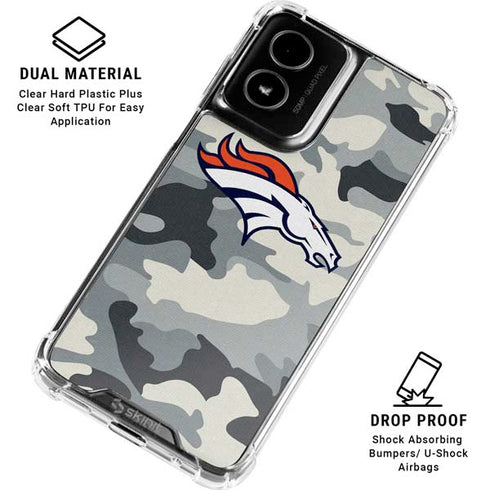 NFL Denver Broncos Camo Moto G Power 5G (2024) Clear Case