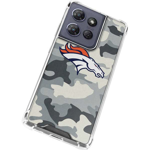 NFL Denver Broncos Camo Moto G Power 5G (2025) Clear Case