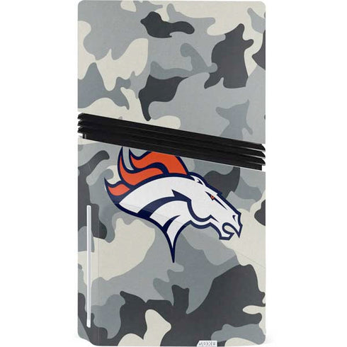 NFL Denver Broncos Camo PS5 Pro Disk Console Skin