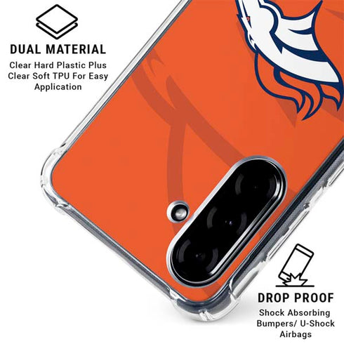 NFL Denver Broncos Double Vision Galaxy A36 5G Clear Case