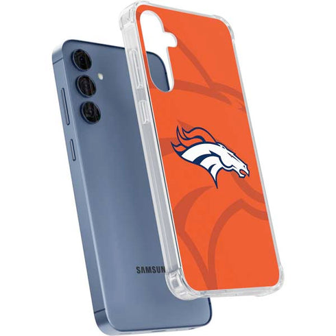 NFL Denver Broncos Double Vision Galaxy A55 5G Clear Case