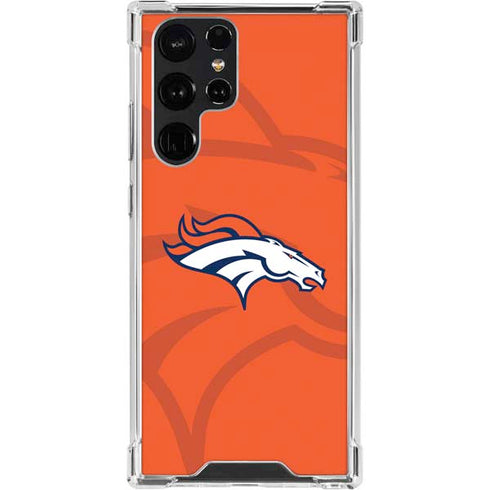 NFL Denver Broncos Double Vision Galaxy S23 Ultra Clear Case