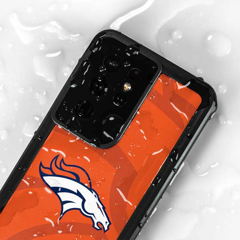 NFL Denver Broncos Double Vision Galaxy S24 Ultra Waterproof Case