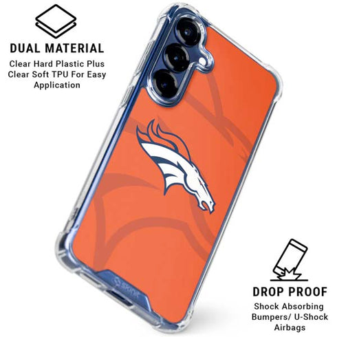 NFL Denver Broncos Double Vision Galaxy S25 Plus Clear Case