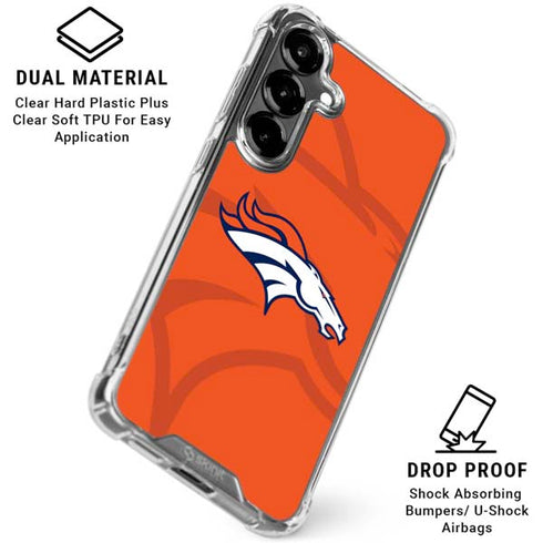 NFL Denver Broncos Double Vision Galaxy S26 Clear Case