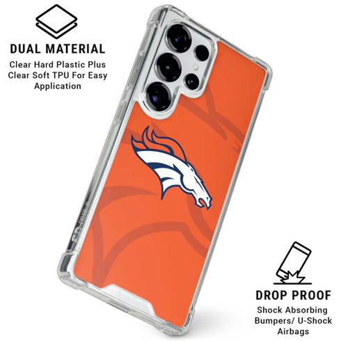 NFL Denver Broncos Double Vision Galaxy S26 Ultra Clear Case