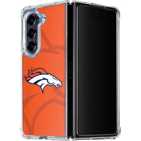 NFL Denver Broncos Double Vision Galaxy Z Fold5 5G Clear Case