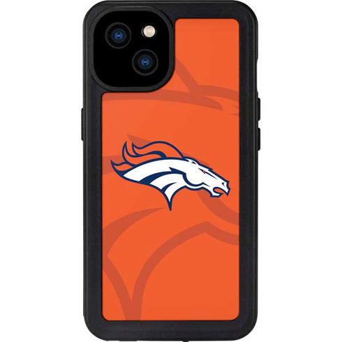 NFL Denver Broncos Double Vision iPhone 15 Plus Waterproof Case