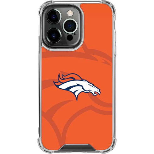 NFL Denver Broncos Double Vision iPhone 16 Pro Clear Case