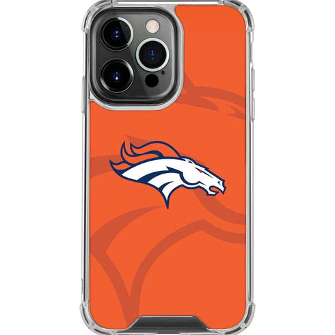 NFL Denver Broncos Double Vision iPhone 16 Pro Max Clear Case