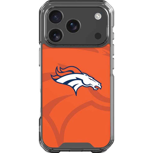 NFL Denver Broncos Double Vision iPhone 18 Pro Clear Case