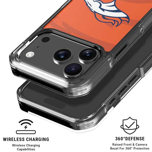 NFL Denver Broncos Double Vision iPhone 18 Pro Clear Case