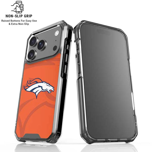 NFL Denver Broncos Double Vision iPhone 18 Pro Clear Case