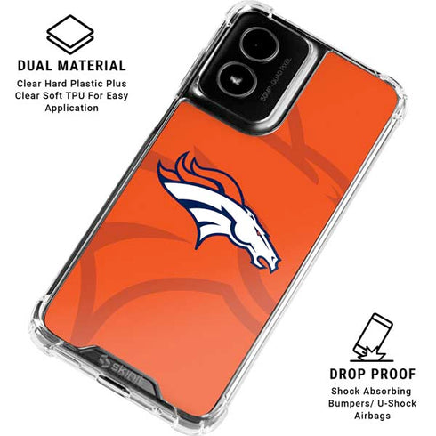NFL Denver Broncos Double Vision Moto G Power 5G (2024) Clear Case