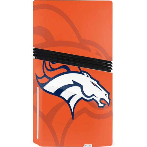 NFL Denver Broncos Double Vision PS5 Pro Disk Console Skin