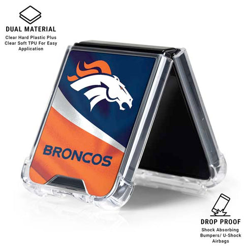 NFL Denver Broncos Galaxy Z Flip6 Clear Case
