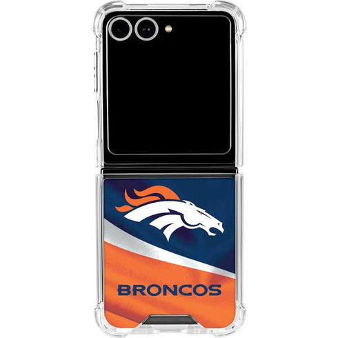 NFL Denver Broncos Galaxy Z Flip7 Clear Case