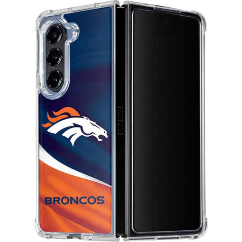 NFL Denver Broncos Galaxy Z Fold5 5G Clear Case
