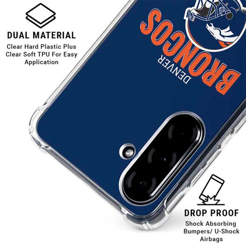 NFL Denver Broncos Helmet Galaxy A36 5G Clear Case