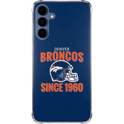 NFL Denver Broncos Helmet Galaxy A55 5G Clear Case