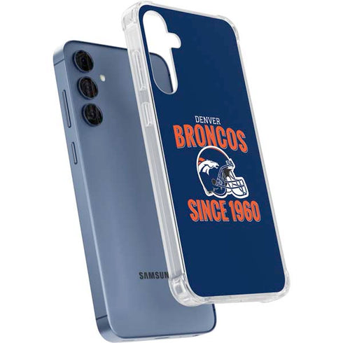 NFL Denver Broncos Helmet Galaxy A55 5G Clear Case