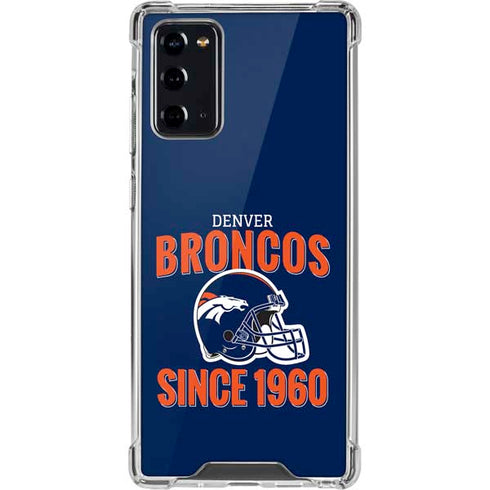 NFL Denver Broncos Helmet Galaxy Note20 5G Clear Case