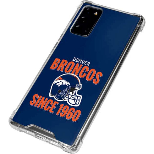 NFL Denver Broncos Helmet Galaxy Note20 5G Clear Case