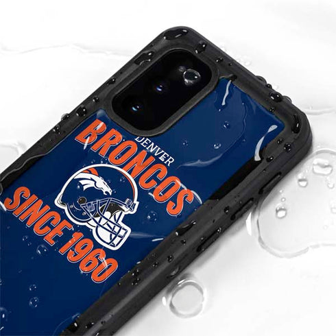 NFL Denver Broncos Helmet Galaxy S20 Waterproof Case
