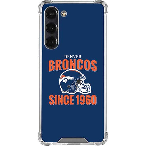 NFL Denver Broncos Helmet Galaxy S24 FE Clear Case