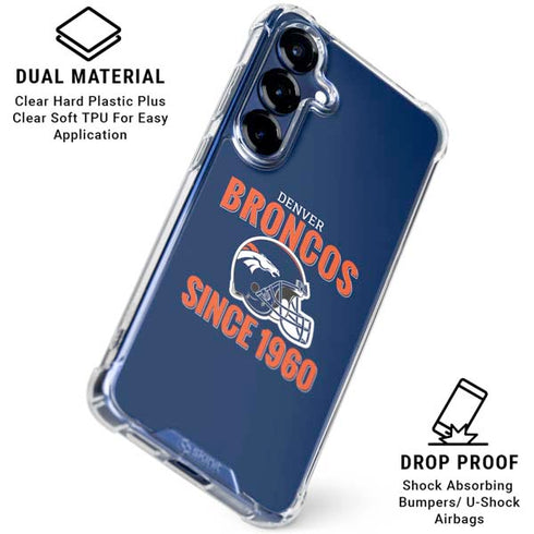 NFL Denver Broncos Helmet Galaxy S25 Clear Case