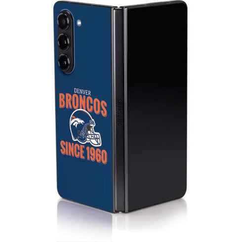NFL Denver Broncos Helmet Galaxy Z Fold5 5G Skin