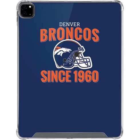 NFL Denver Broncos Helmet iPad Pro 12.9in (2020) Clear Case