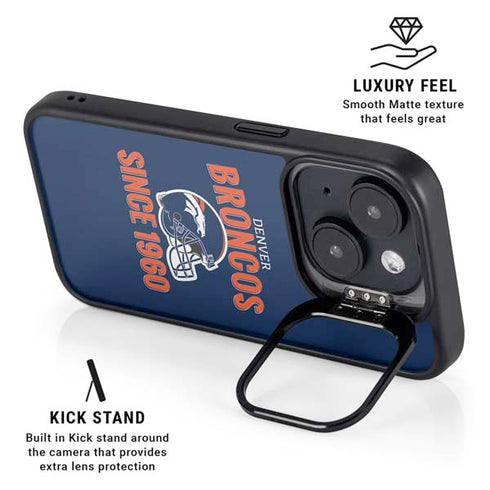 NFL Denver Broncos Helmet iPhone 13 Kickstand Case