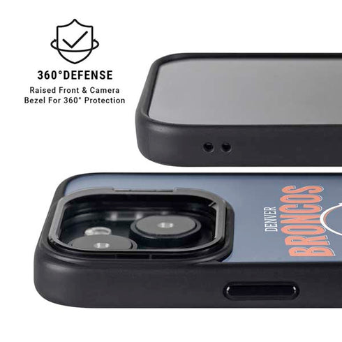 NFL Denver Broncos Helmet iPhone 15 Plus Kickstand Case