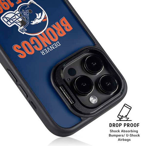 NFL Denver Broncos Helmet iPhone 15 Pro Kickstand Case