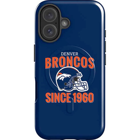 NFL Denver Broncos Helmet iPhone 16 Magsafe Impact Case