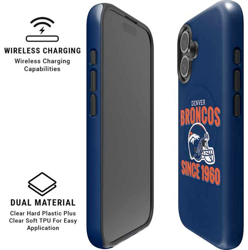 NFL Denver Broncos Helmet iPhone 16 Magsafe Impact Case