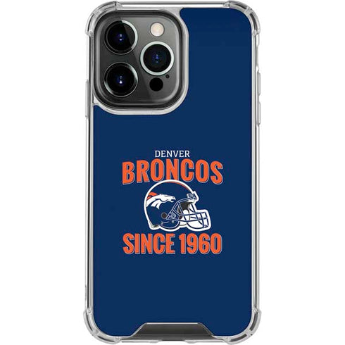 NFL Denver Broncos Helmet iPhone 16 Pro Clear Case