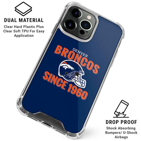 NFL Denver Broncos Helmet iPhone 16 Pro Clear Case