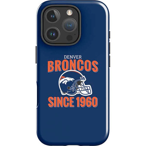 NFL Denver Broncos Helmet iPhone 16 Pro Max Impact Case