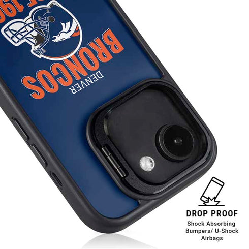 NFL Denver Broncos Helmet iPhone 16e Kickstand Case
