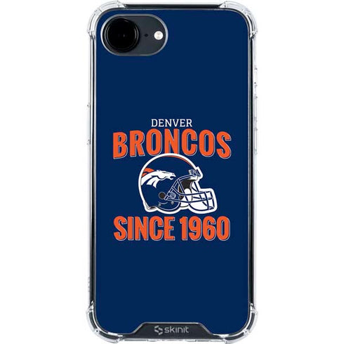 NFL Denver Broncos Helmet iPhone 16e Clear Case