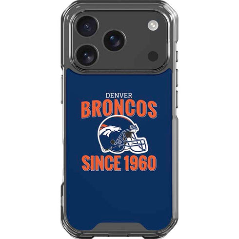 NFL Denver Broncos Helmet iPhone 18 Pro Clear Case