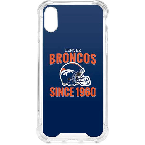 NFL Denver Broncos Helmet iPhone XS Clear Case