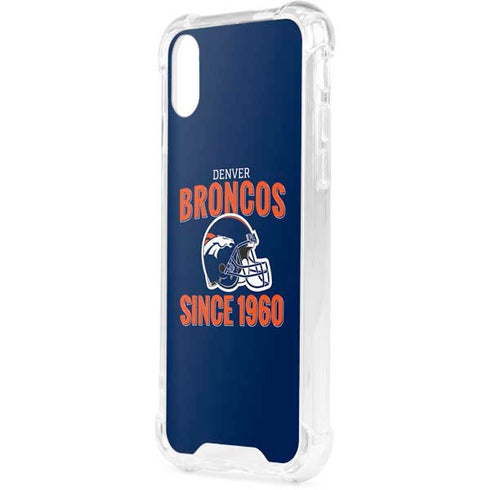 NFL Denver Broncos Helmet iPhone XS Clear Case