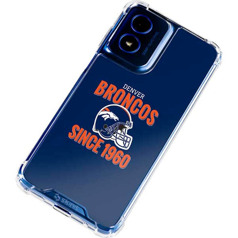 NFL Denver Broncos Helmet Moto G 5G (2024) Clear Case