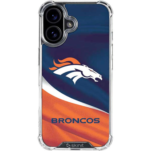 NFL Denver Broncos iPhone 16 Plus Clear Case