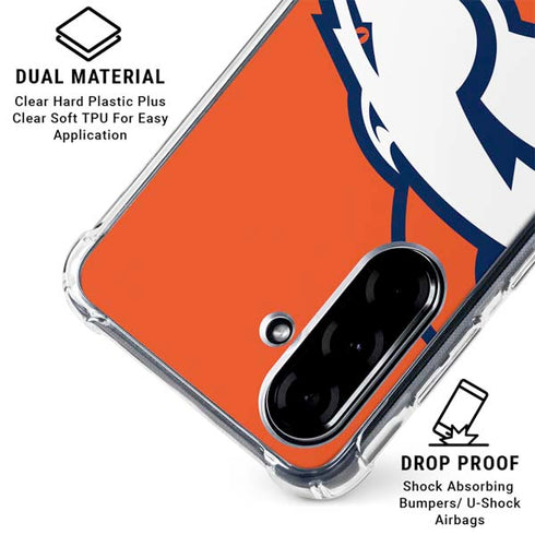 NFL Denver Broncos Large Logo Galaxy A36 5G Clear Case