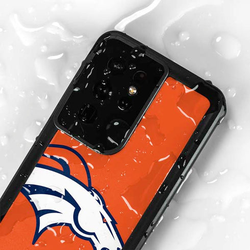 NFL Denver Broncos Large Logo Galaxy S24 Ultra Waterproof Case
