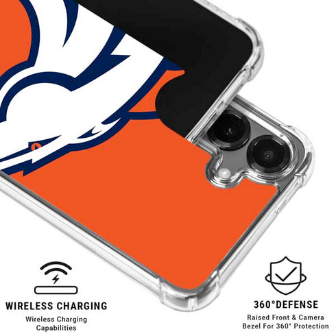 NFL Denver Broncos Large Logo Galaxy S26 Clear Case